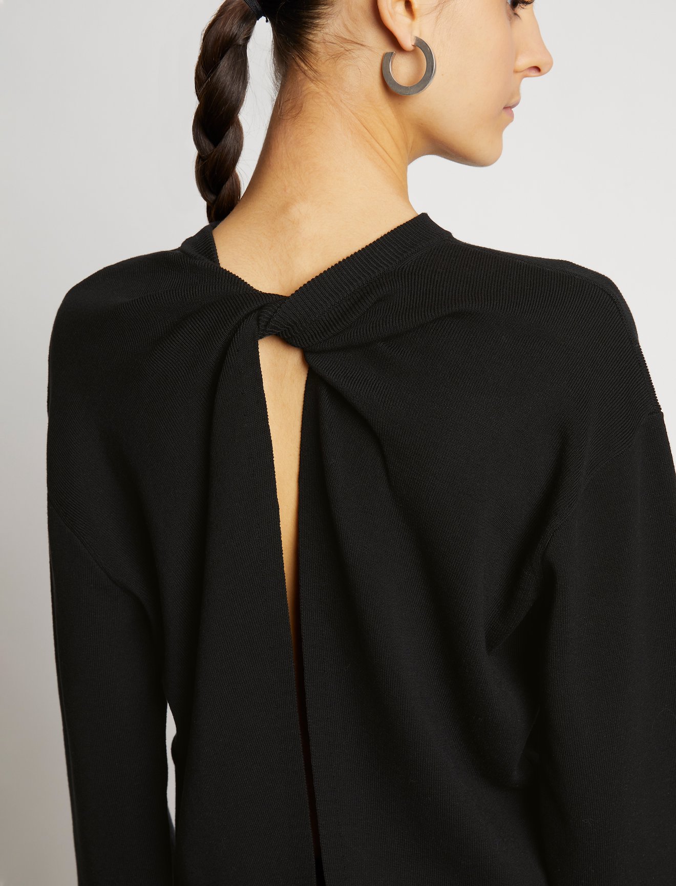 Twist Front Long Sleeve Sweater #4