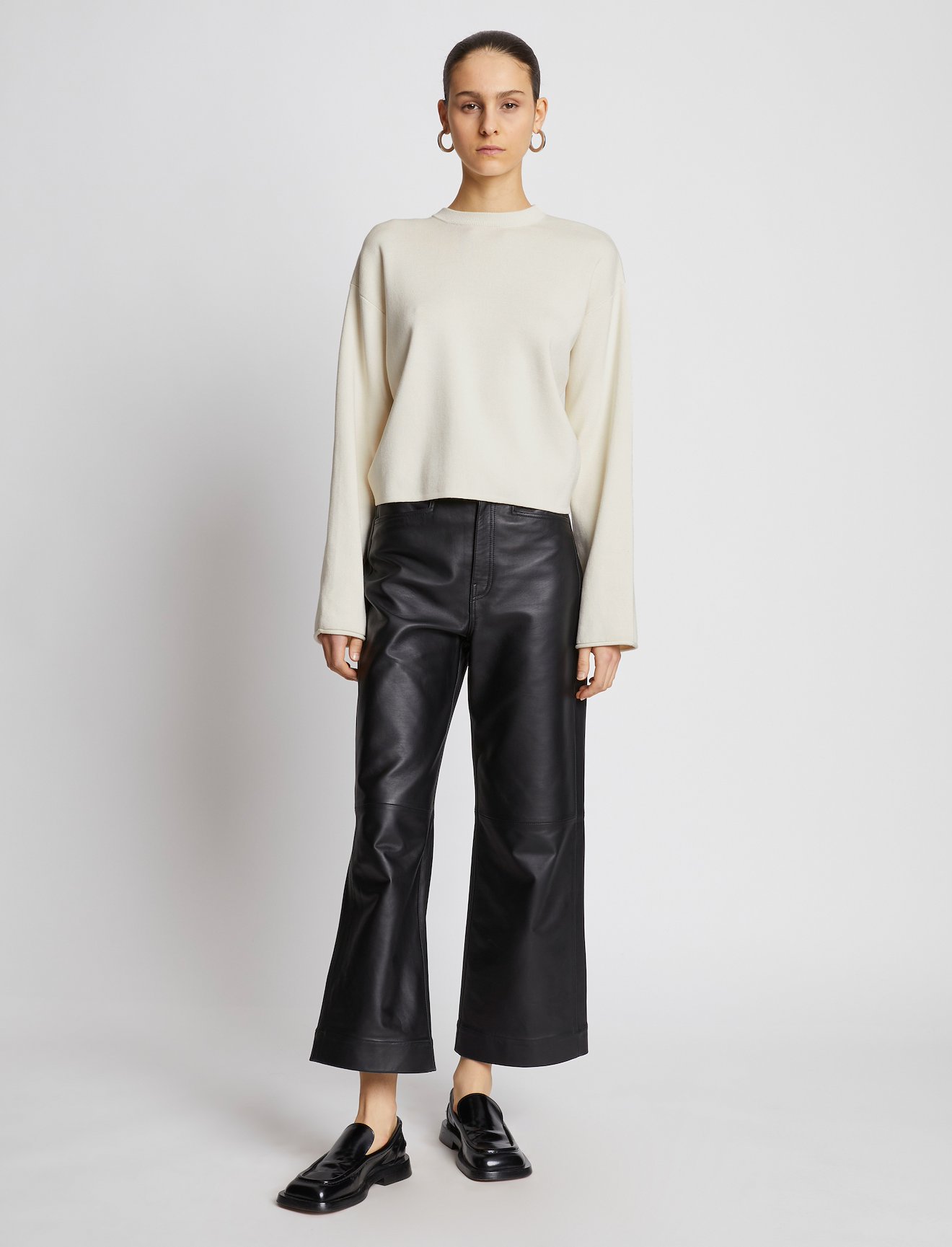 Twist Front Long Sleeve Sweater #1