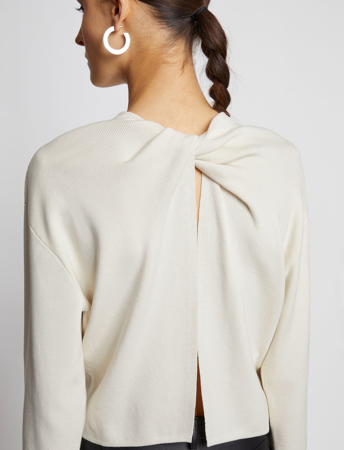 Twist Front Long Sleeve Sweater #4