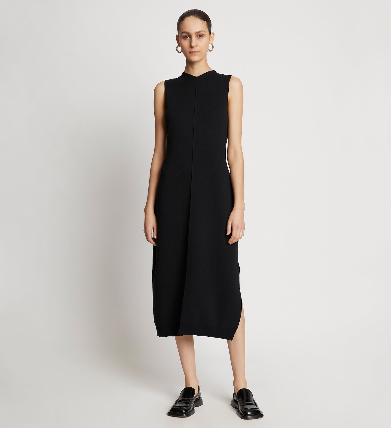 Twist Front Sleeveless Knit Dress