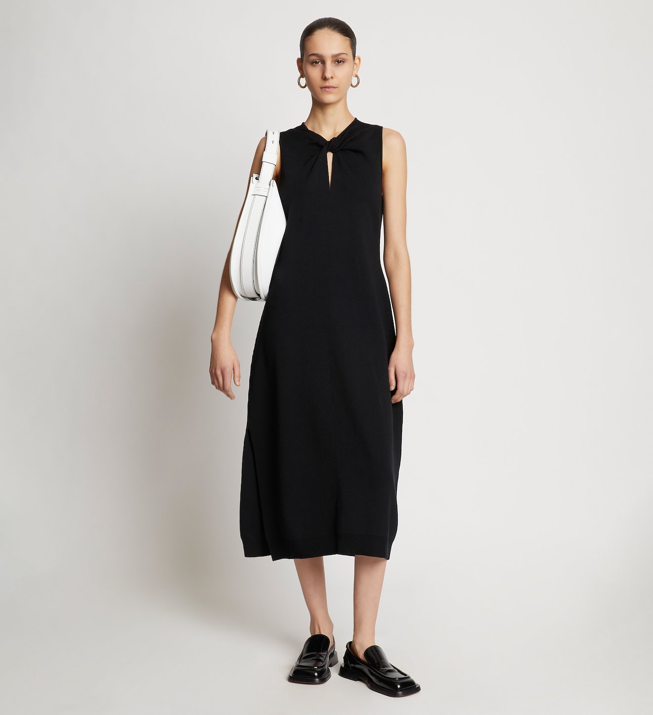 Twist Front Sleeveless Knit Dress