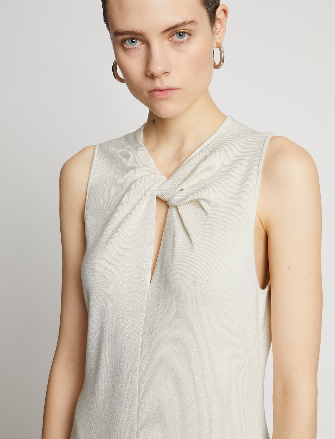 Twist Front Sleeveless Knit Dress #3