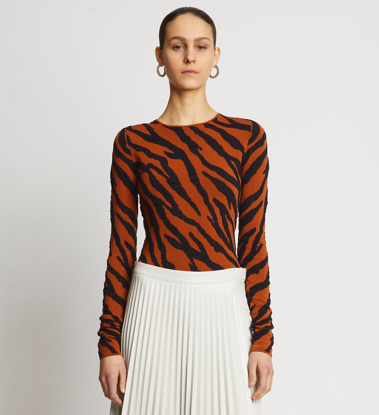 Zebra Stripe Knit Top