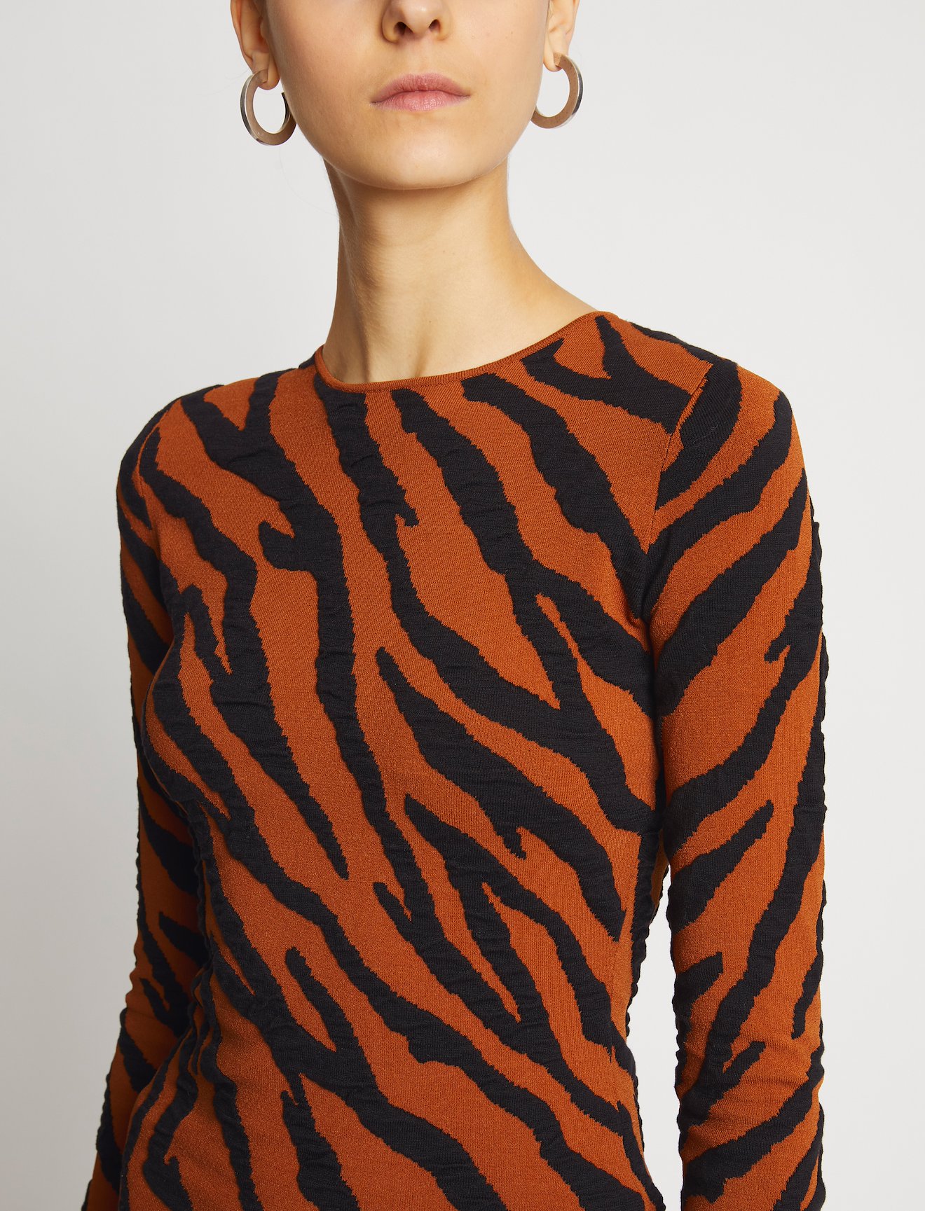 Zebra Stripe Knit Top #4