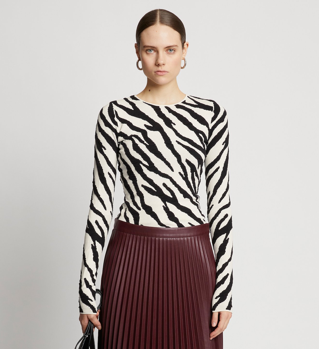 Zebra Stripe Knit Top