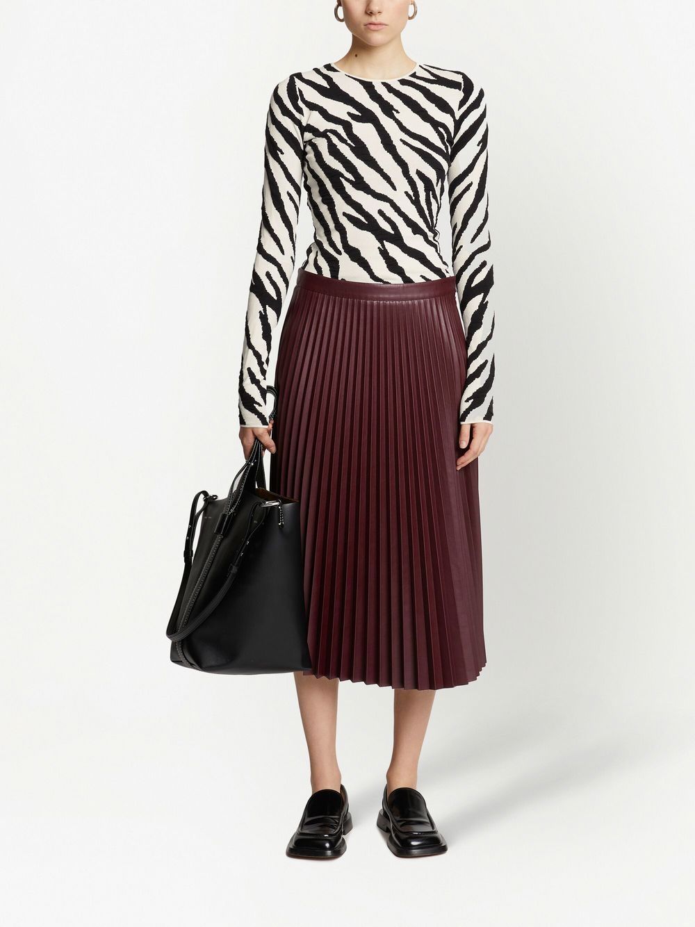 Proenza Schouler White Label Top met dierenprint - Zwart