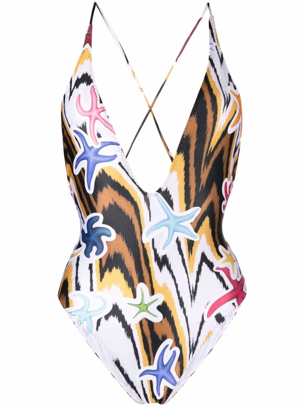 

Missoni traje de baño con estampado tigre - Marrón