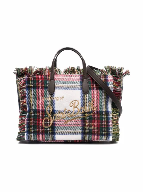 MC2 Saint Barth Kids Colette tartan shoulder bag