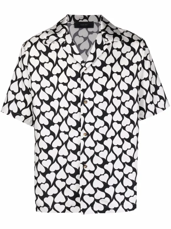 AMIRI heart-print Silk Shirt - Farfetch