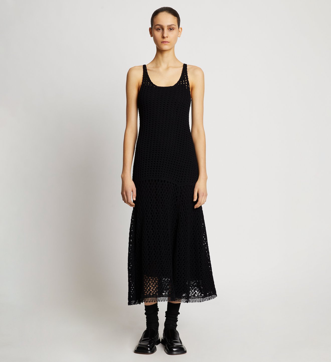 Open Knit Dress in black | Proenza Schouler