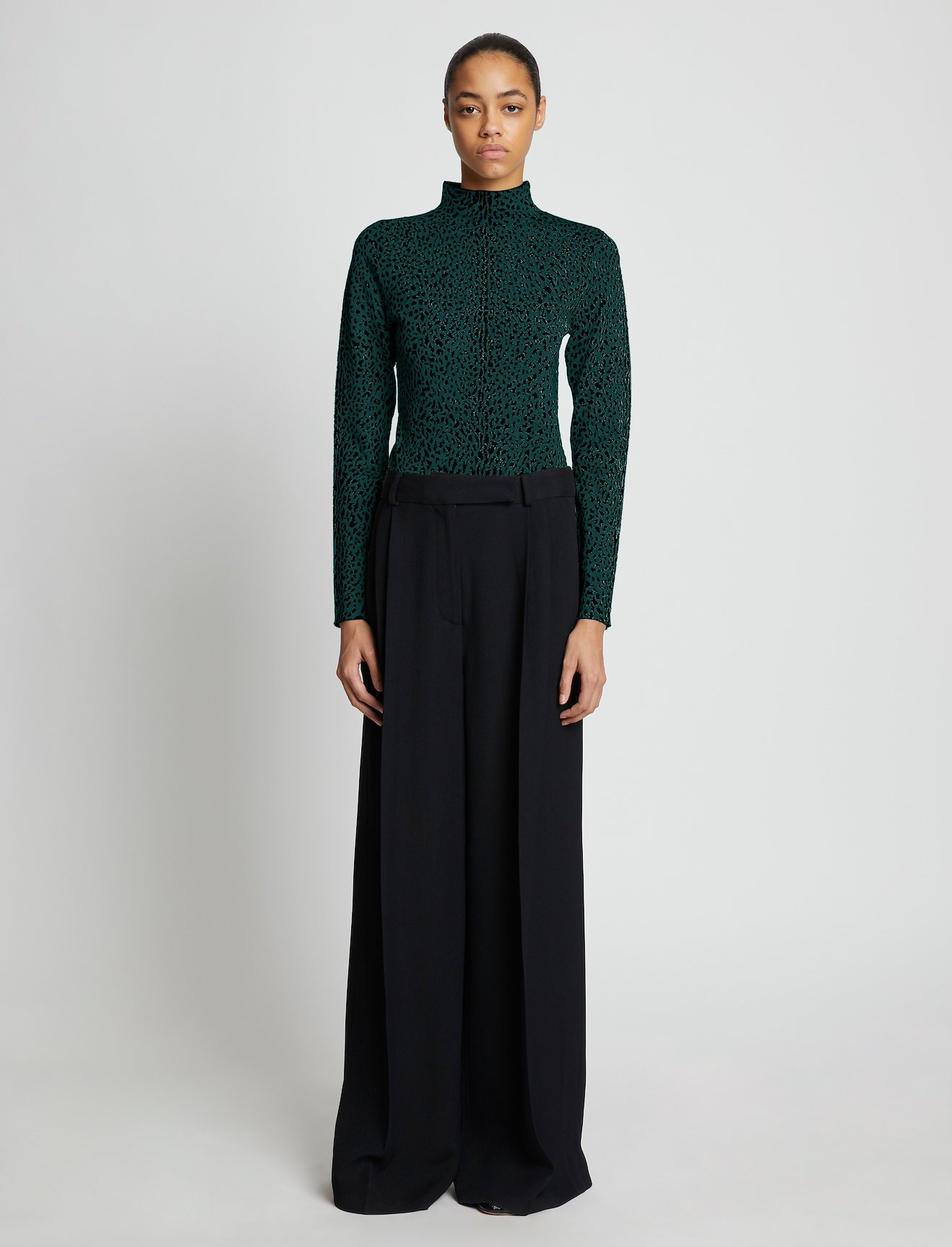 Cheetah Jacquard Turtleneck #1