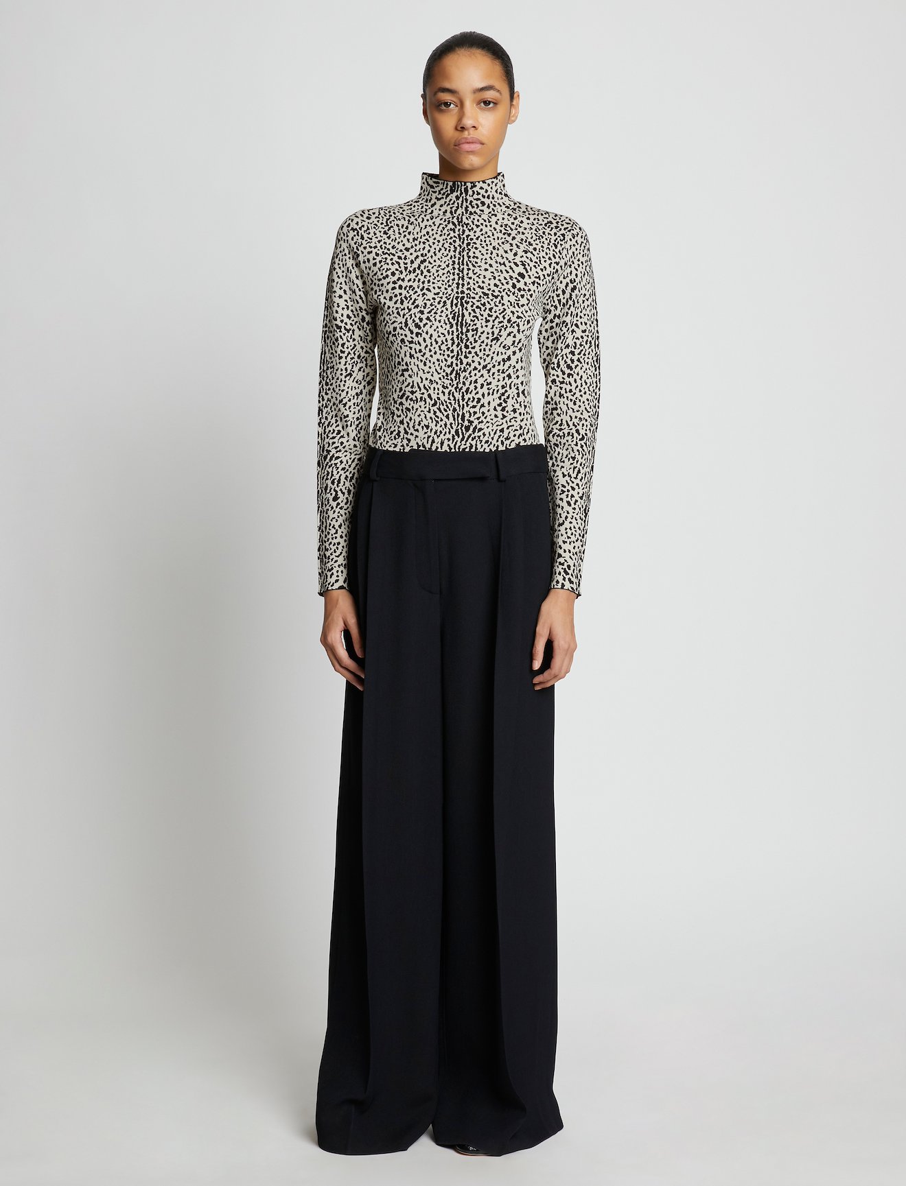 Cheetah Jacquard Turtleneck #1