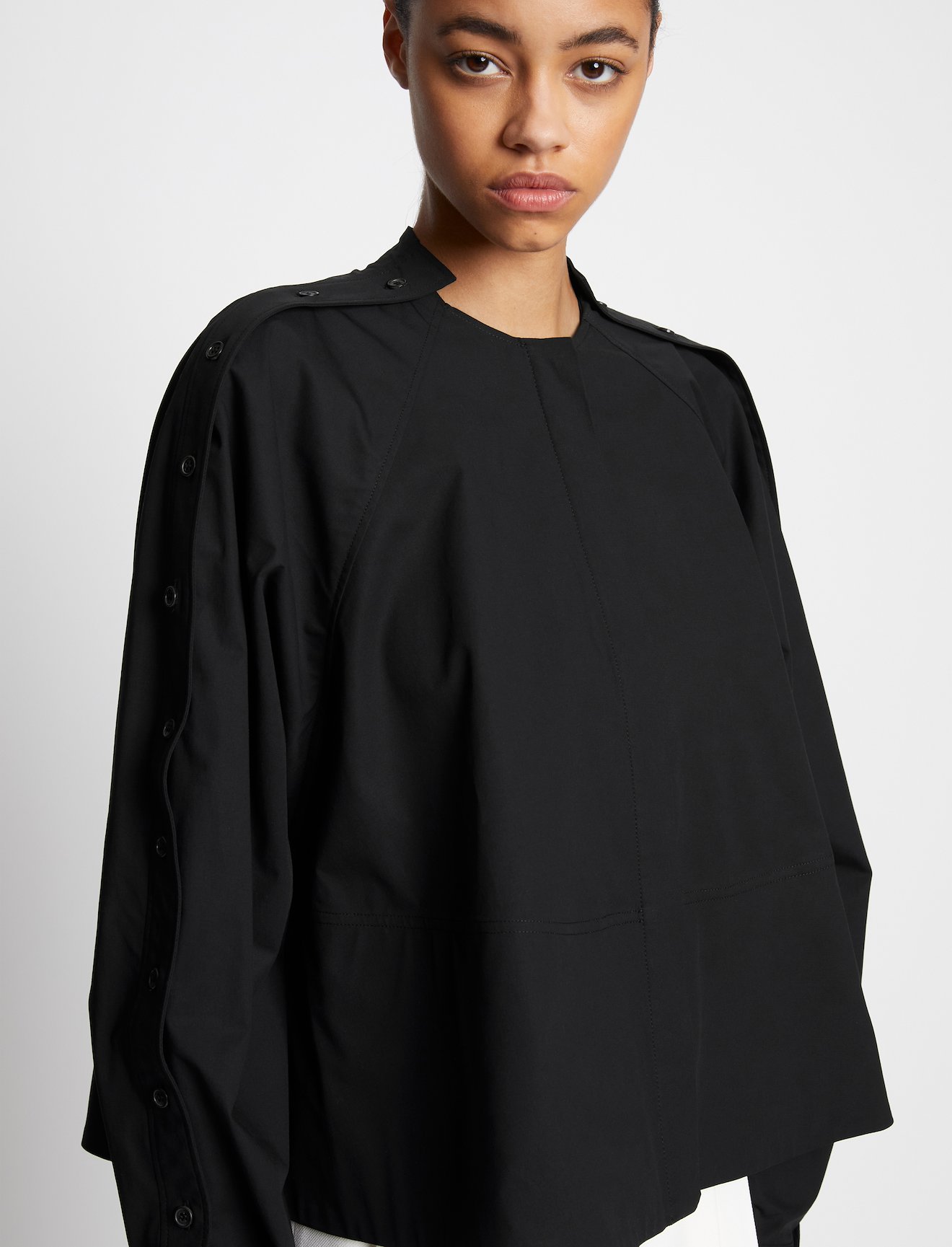 Eco Poplin Blouse in black | Proenza Schouler