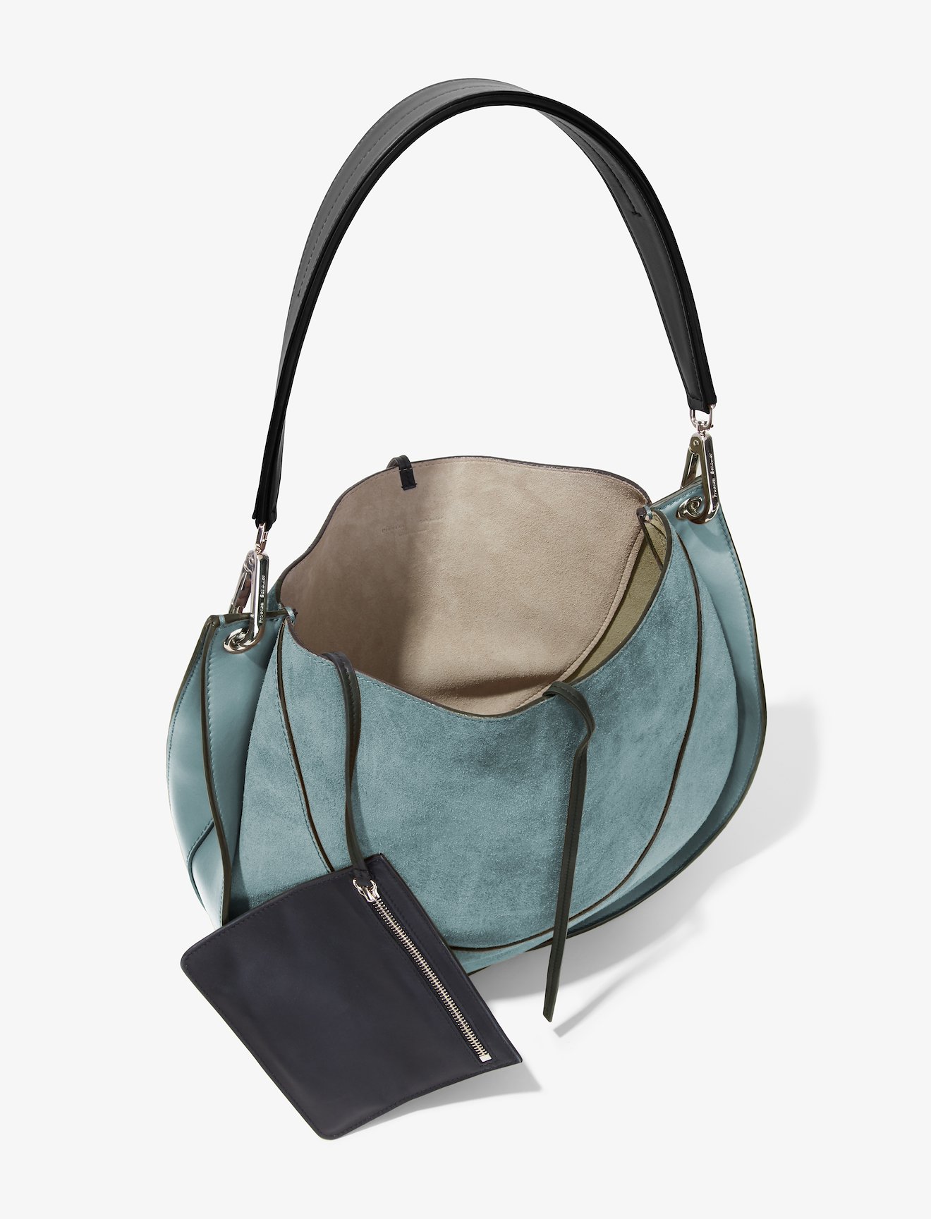 Large Arch Suede Shoulder Bag #1