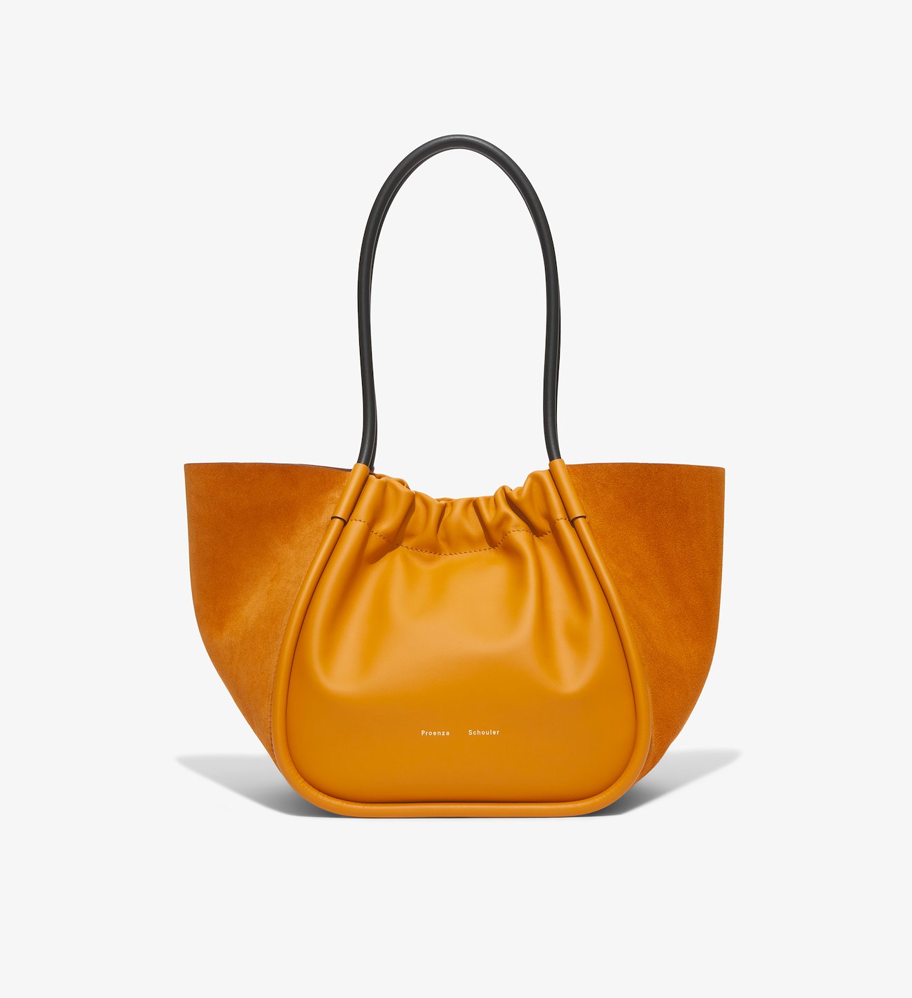 Large Suede Ruched Tote