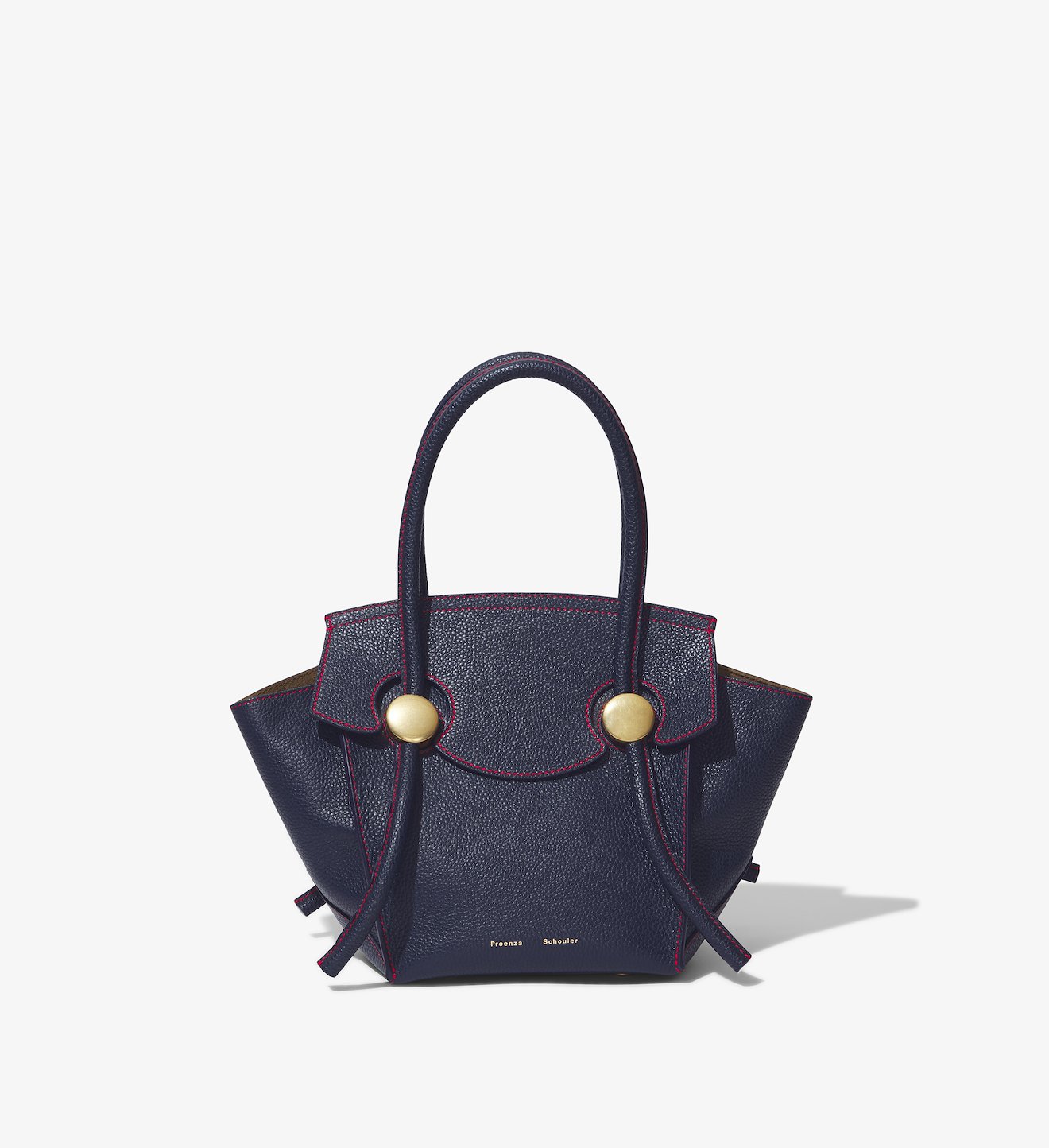 Small Grainy Leather Pipe Bag in blue | Proenza Schouler