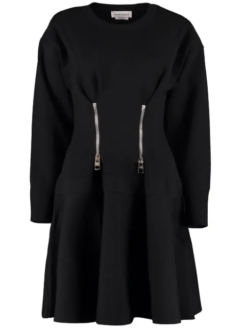Alexander McQueen zip-detail flared dress
