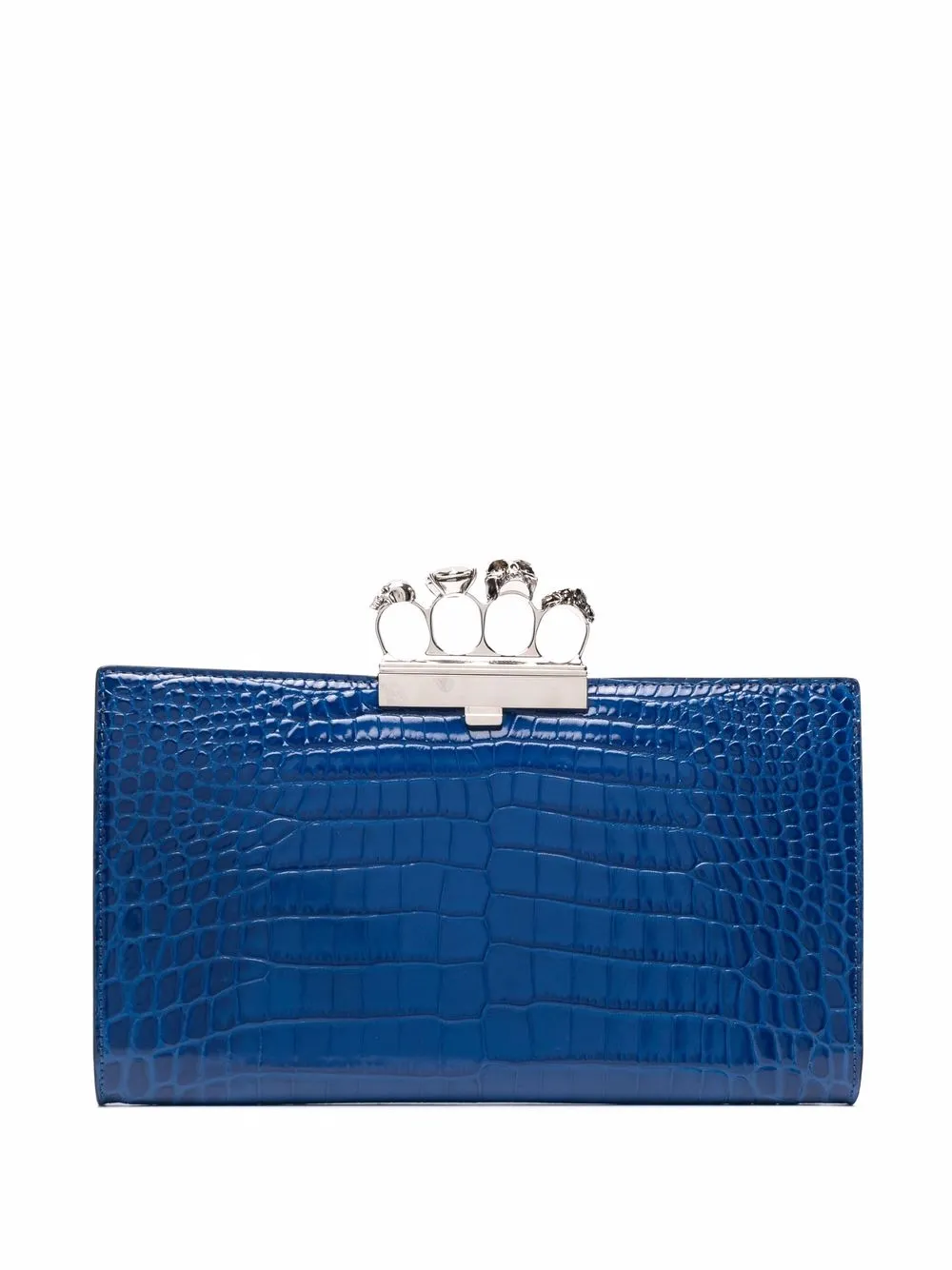 

Alexander McQueen bolsa de mano con efecto de piel de cocodrilo - Azul