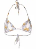 Tory Burch parrot-print bikini top - Neutrals
