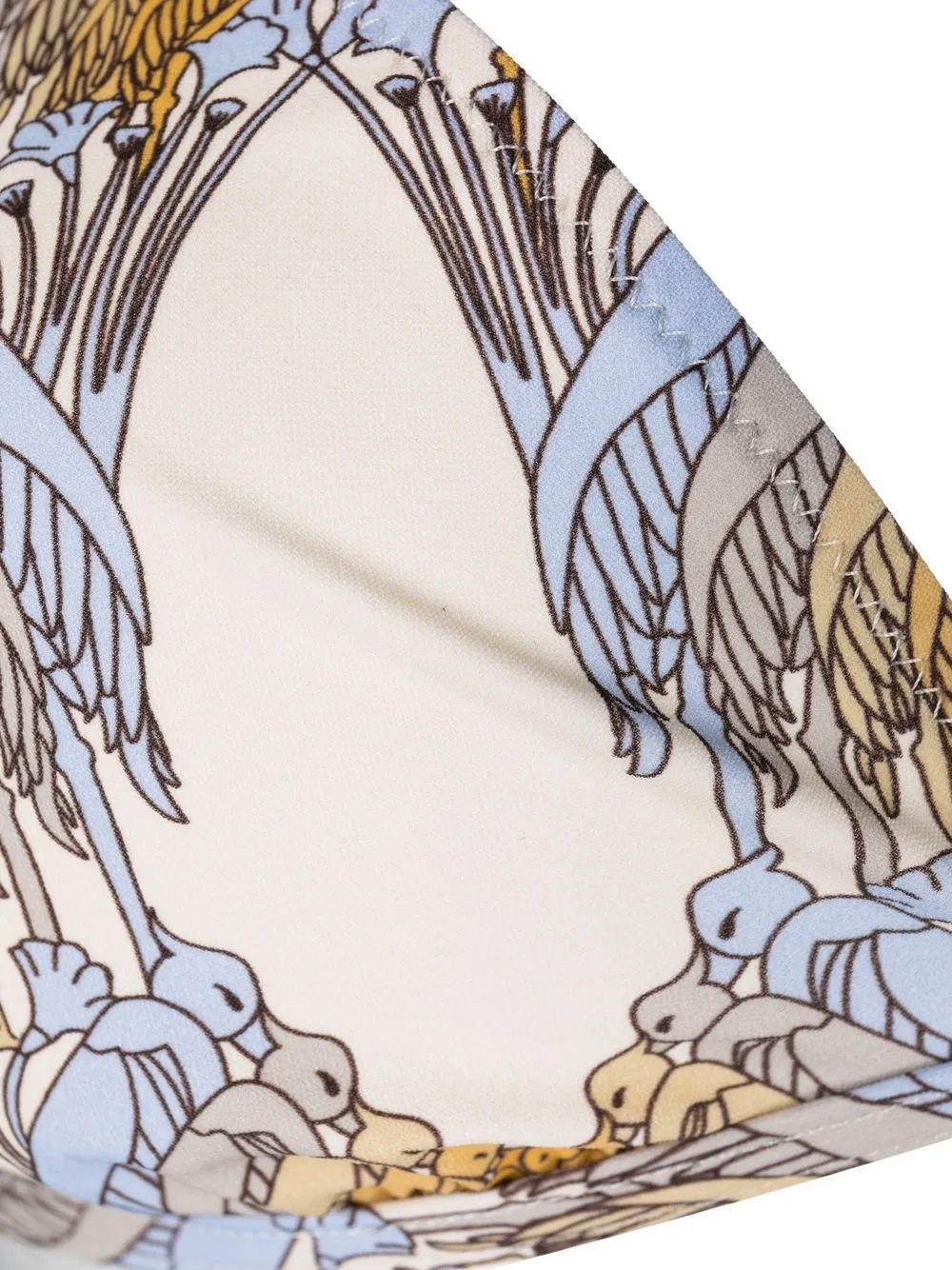 Tory Burch Parrot-print Bikini Top In Neutrals