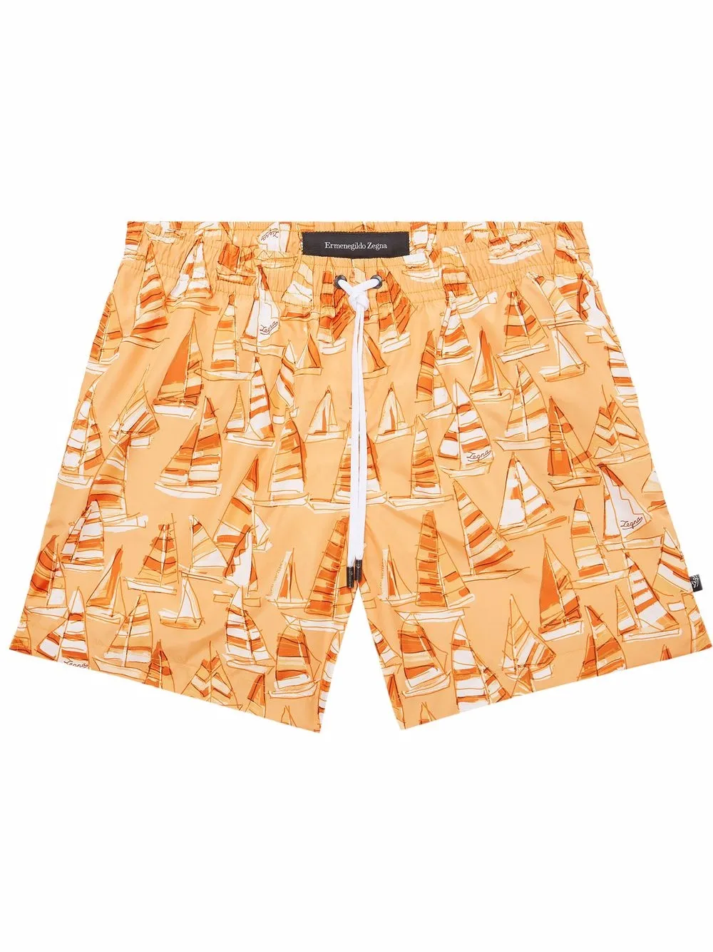 Zegna boat-print swimming shorts