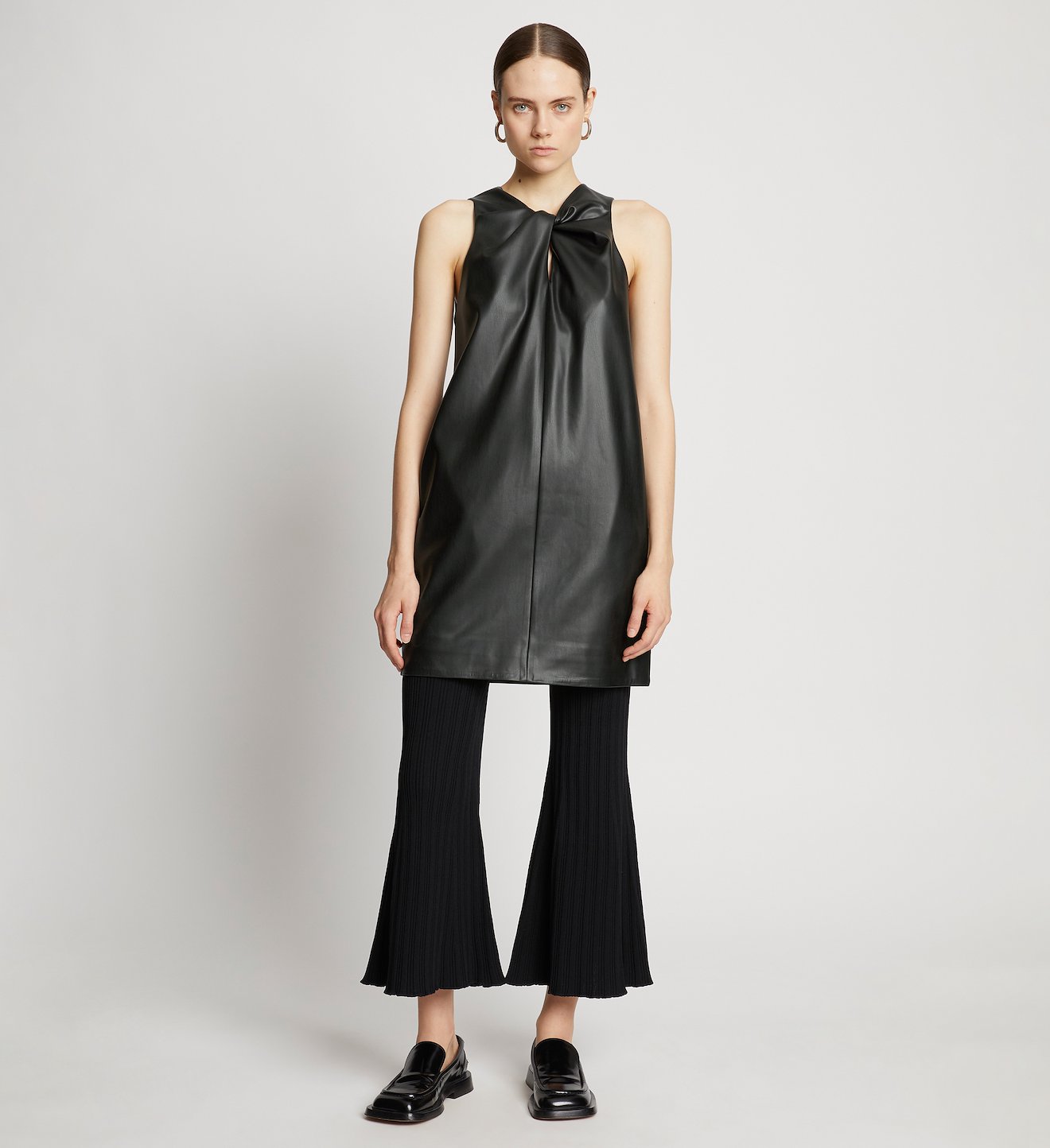 Faux Leather Sleeveless Dress