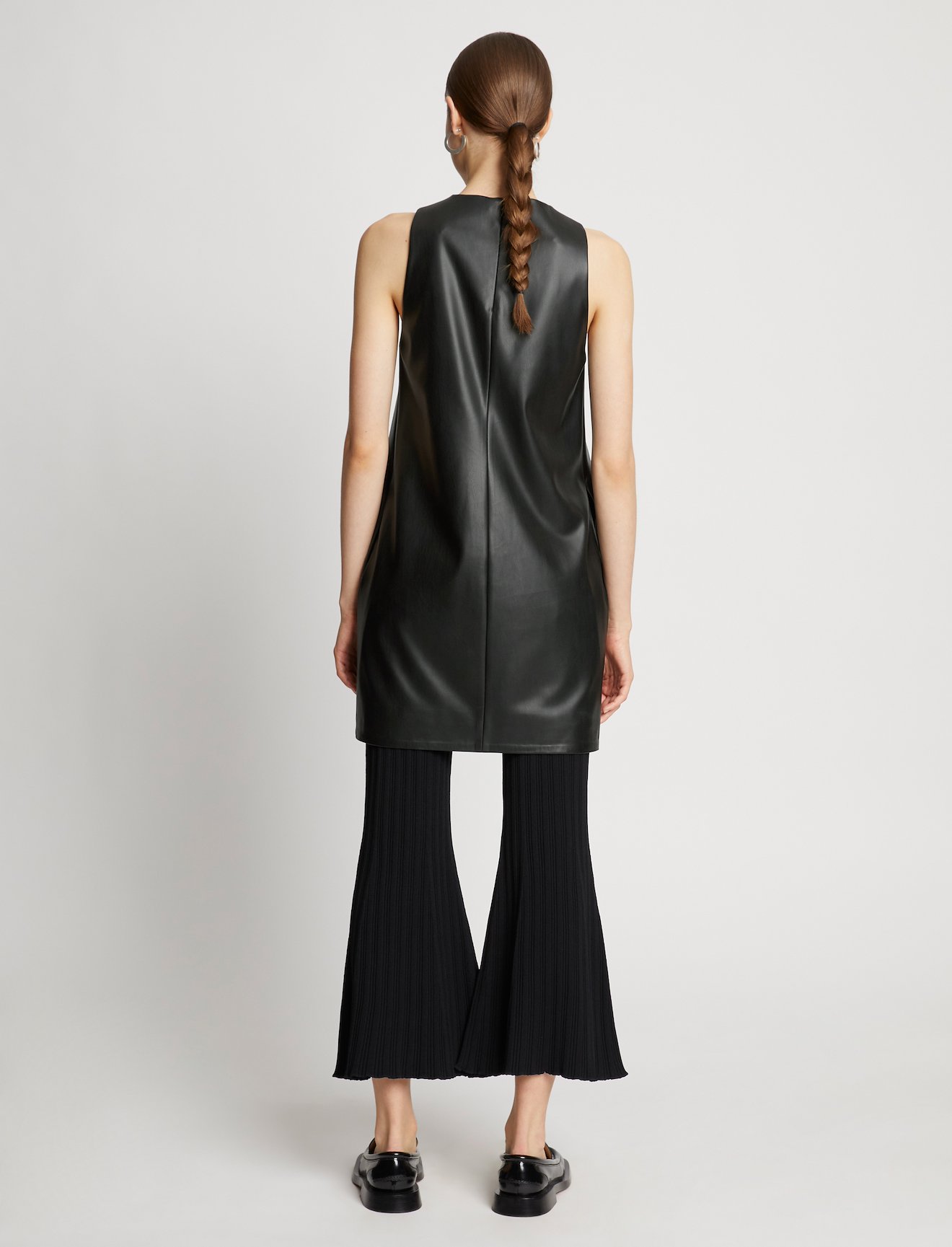 Faux Leather Sleeveless Dress #2