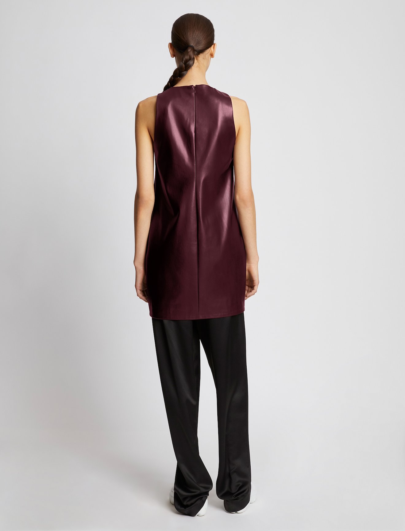 Faux Leather Sleeveless Dress #2