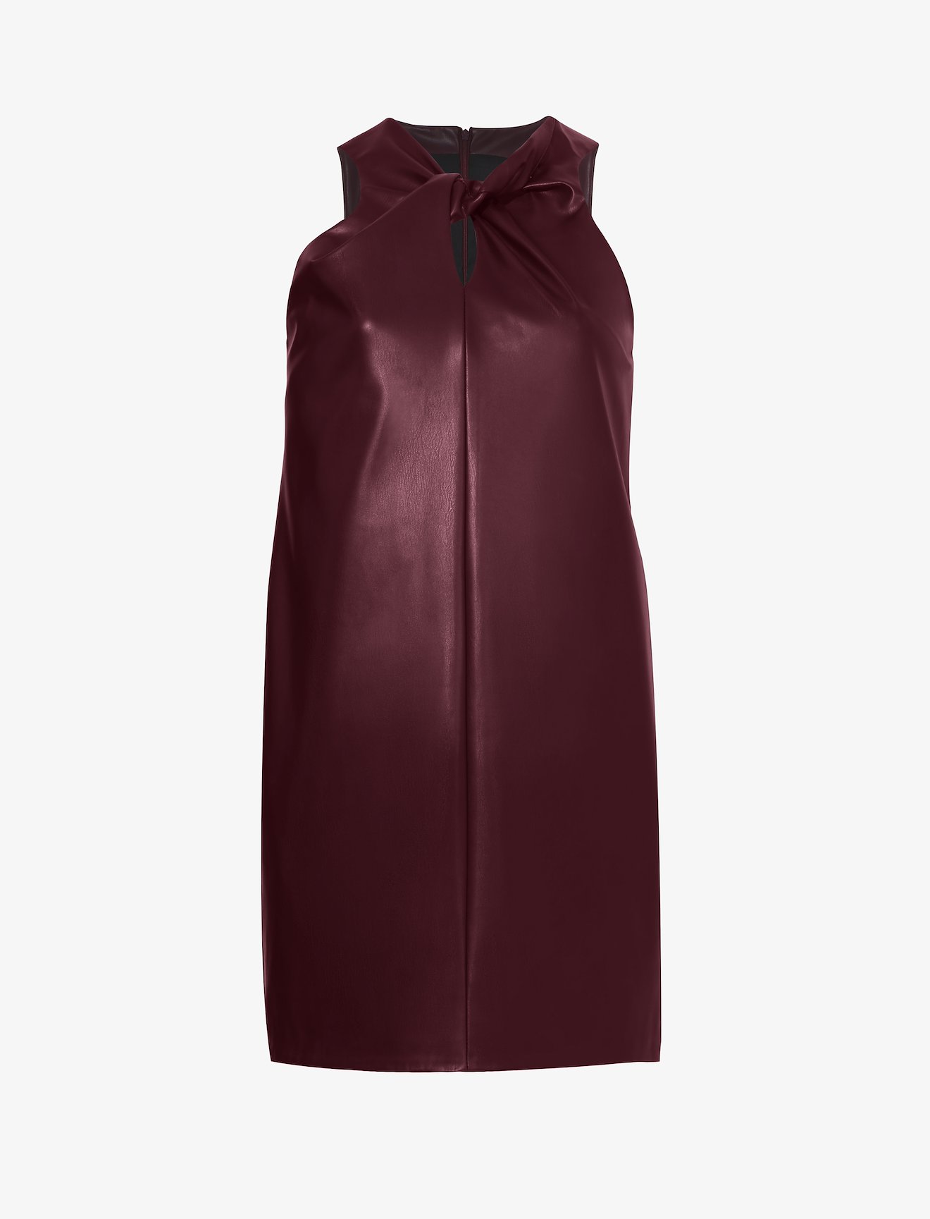 Faux Leather Sleeveless Dress #4