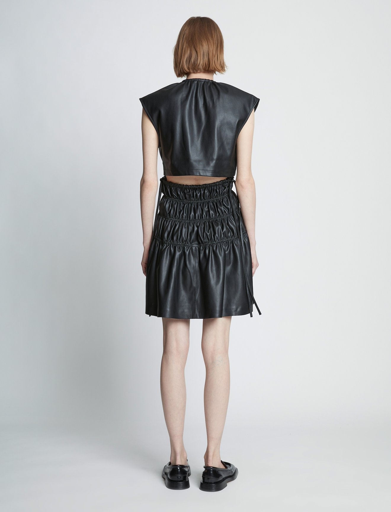 Faux Leather Drawstring Dress #2