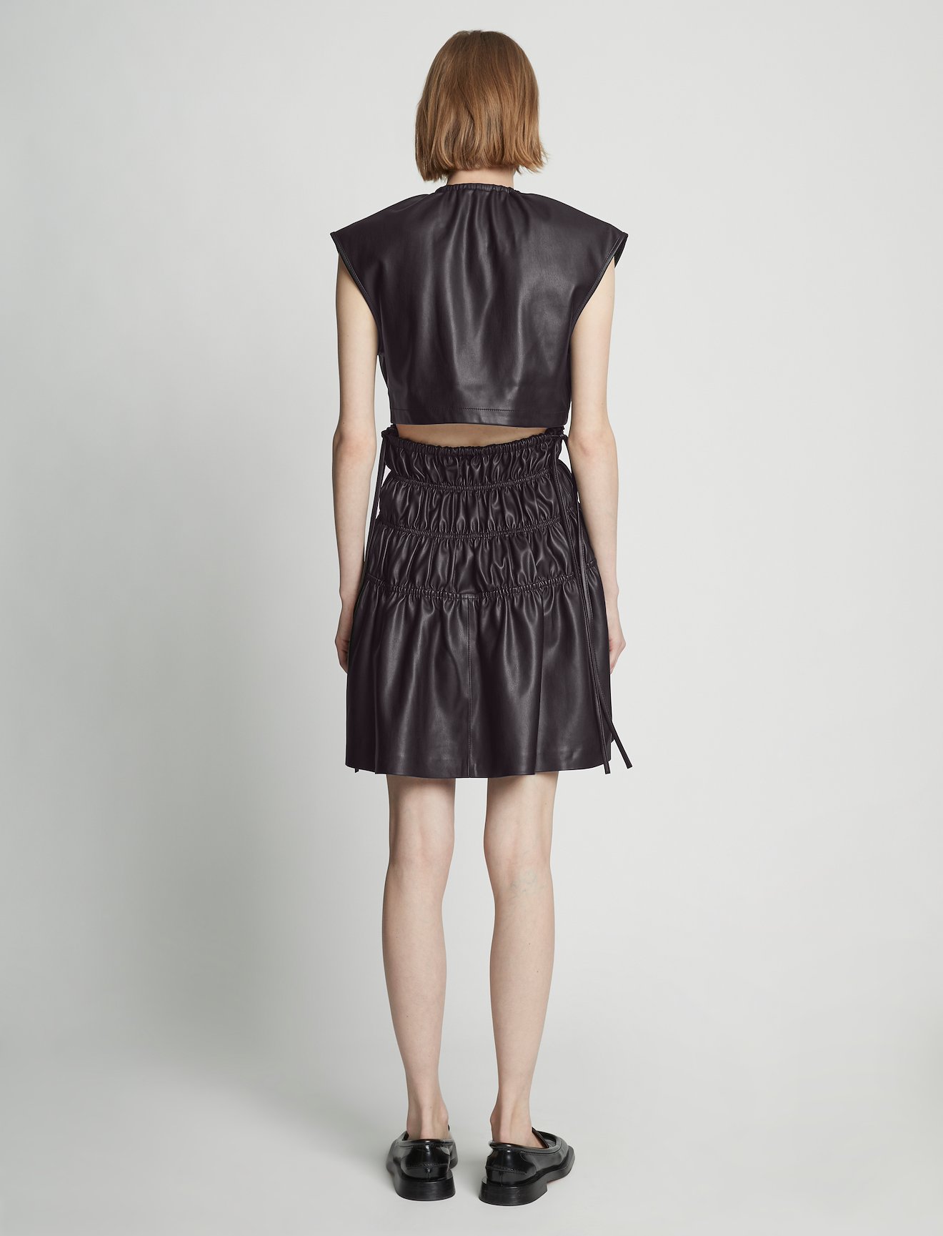 Faux Leather Drawstring Dress #2