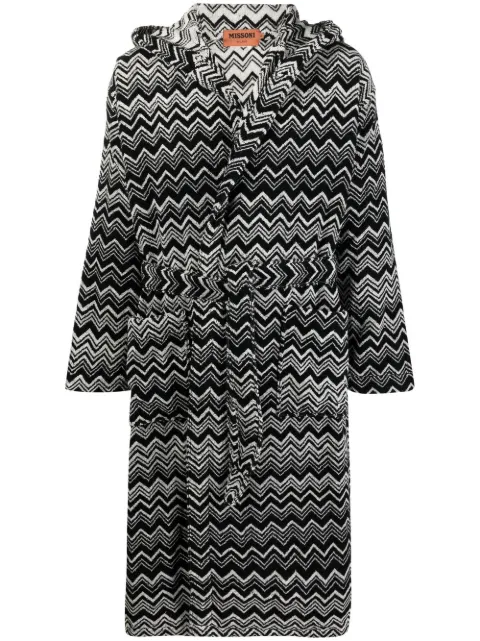 Missoni Home zigzag-pattern bath robe