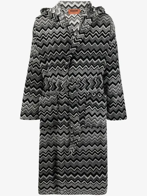 Missoni Home zigzag-pattern bath robe