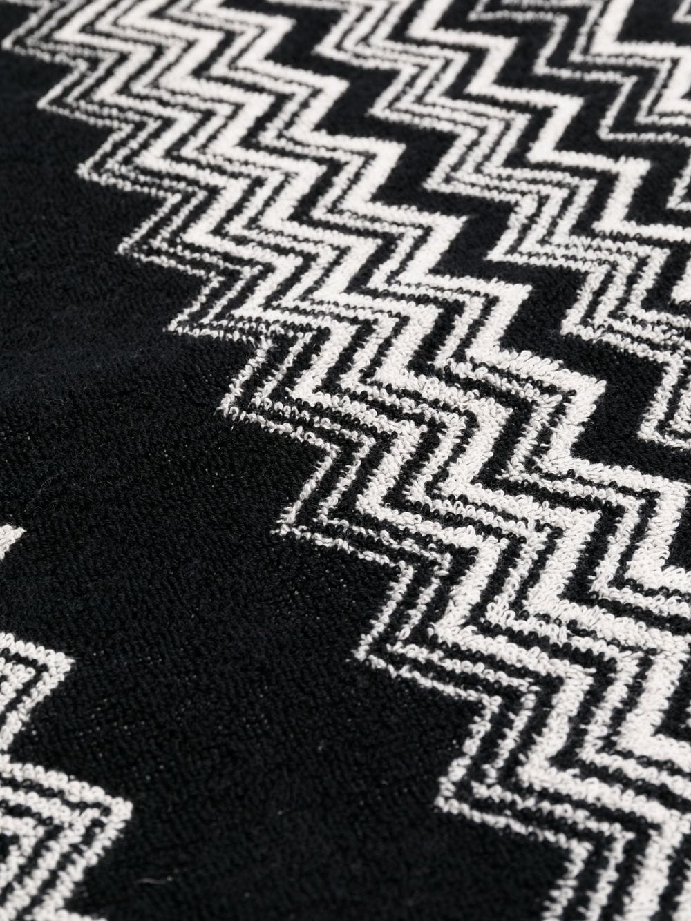 Missoni Home Strandlaken met zigzag patroon - Zwart