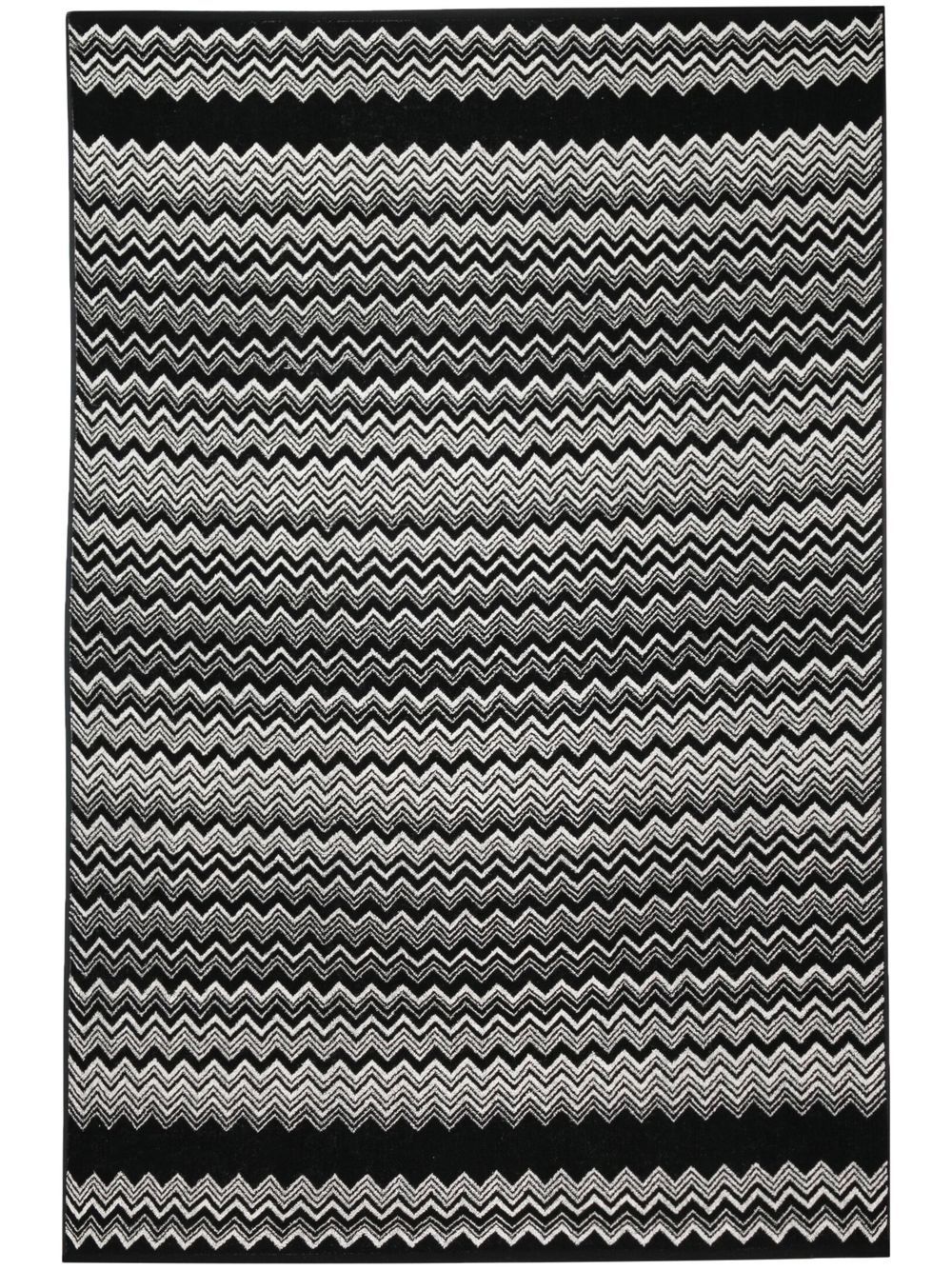 Shop Missoni Zigzag-pattern Beach Towel In Schwarz