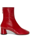 Proenza Schouler crinkle patent ankle boots - Red