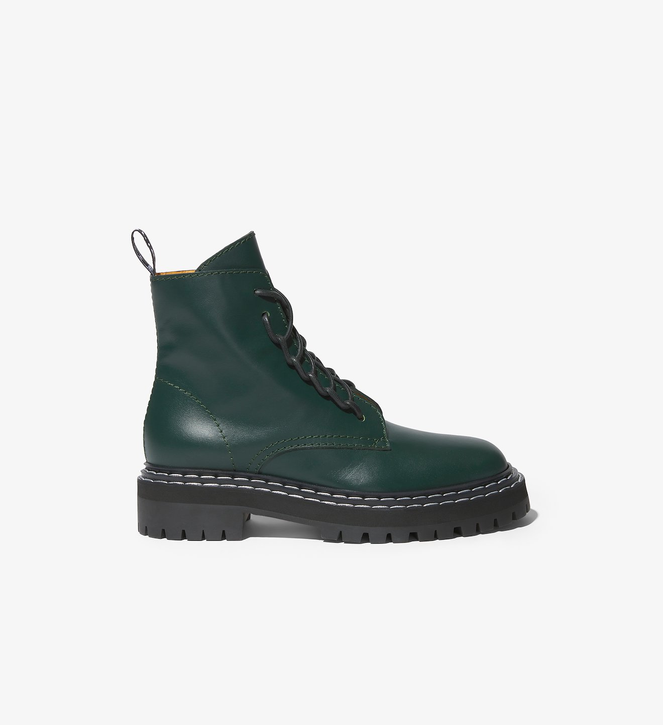 Lug Sole Combat Boots in green | Proenza Schouler