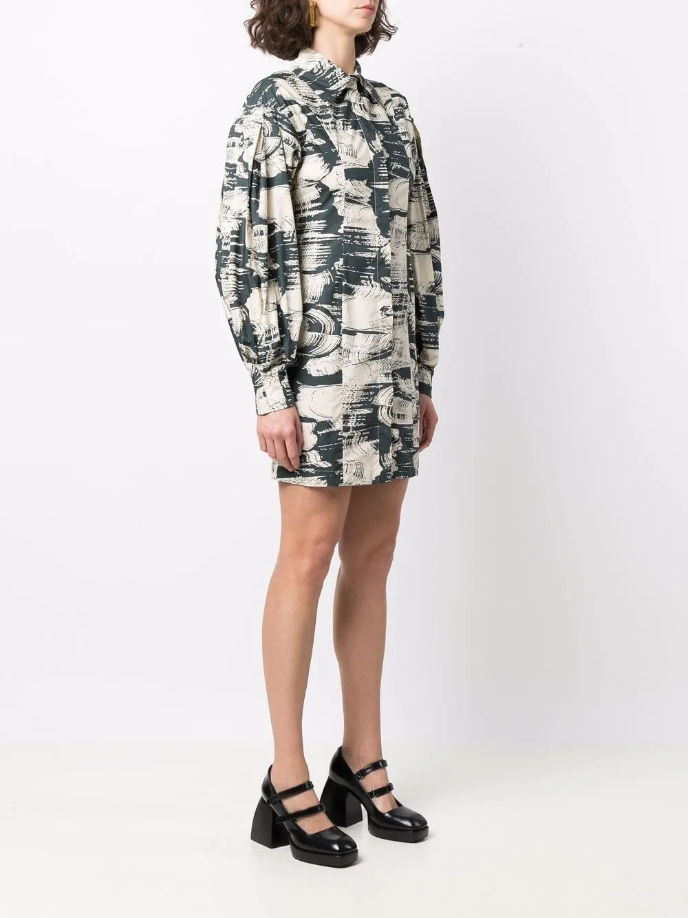 REMAIN Marilo abstract-print Shirt Dress - Farfetch