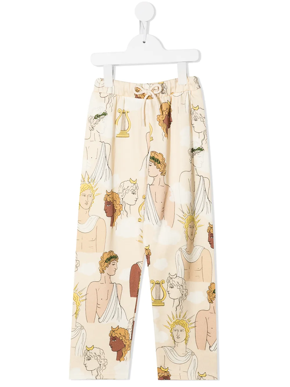 

Mini Rodini gods and goddesses print joggers - Yellow