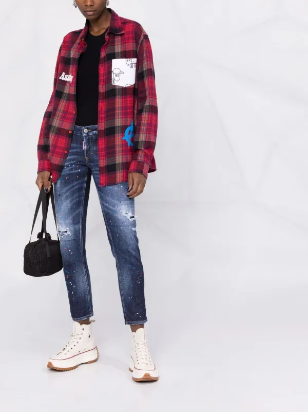 dsquared2 jeans paint splatter