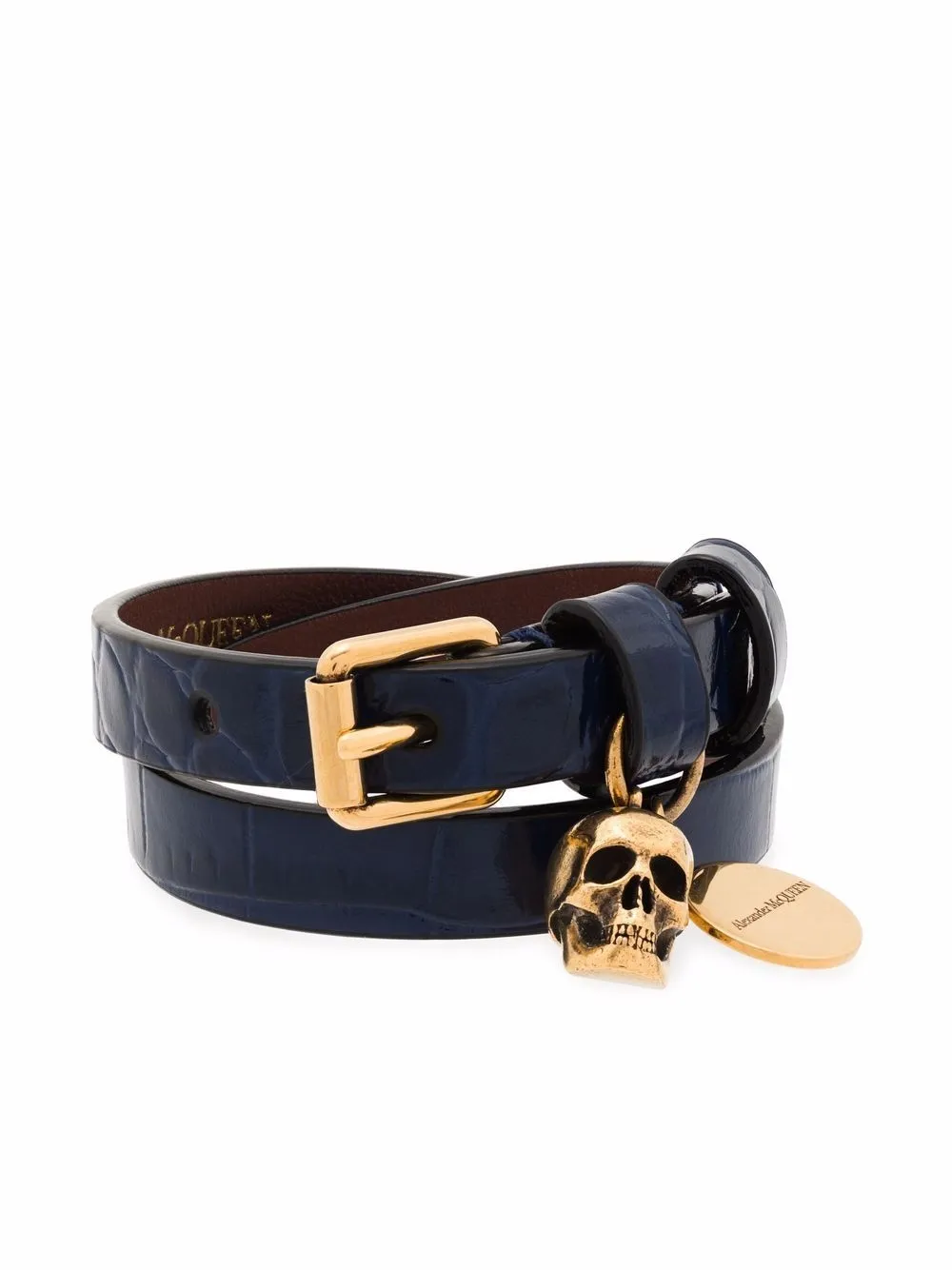 

Alexander McQueen pulsera con detalle Skull - Azul