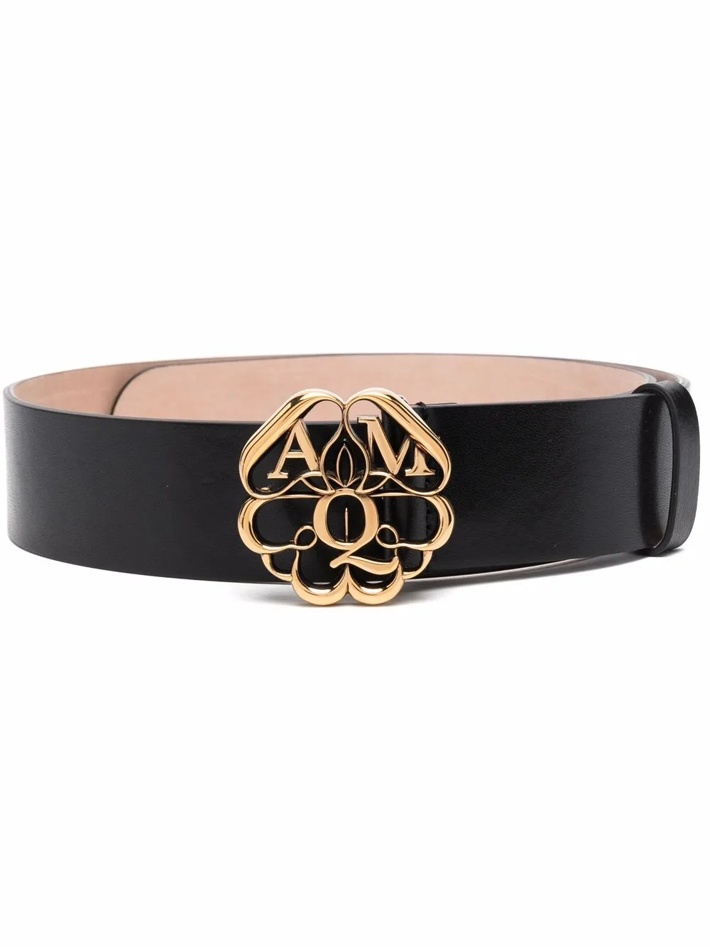 Alexander McQueen Seal Logo Leather Belt - Farfetch