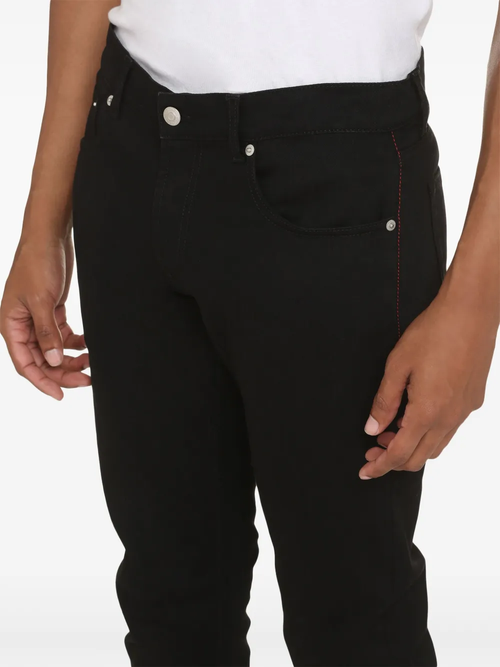 Cheap Alexander McQueen dark-wash slim-fit jeans Men