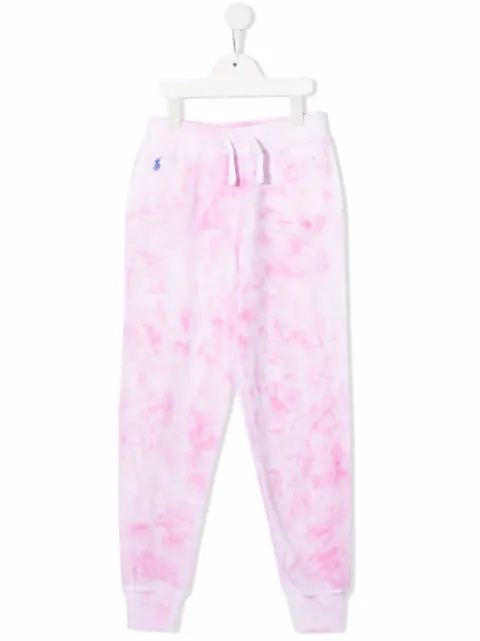 POLO RALPH LAUREN KIDS tie-dye print trousers