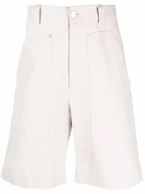 MARANT organic cotton-linen chino shorts