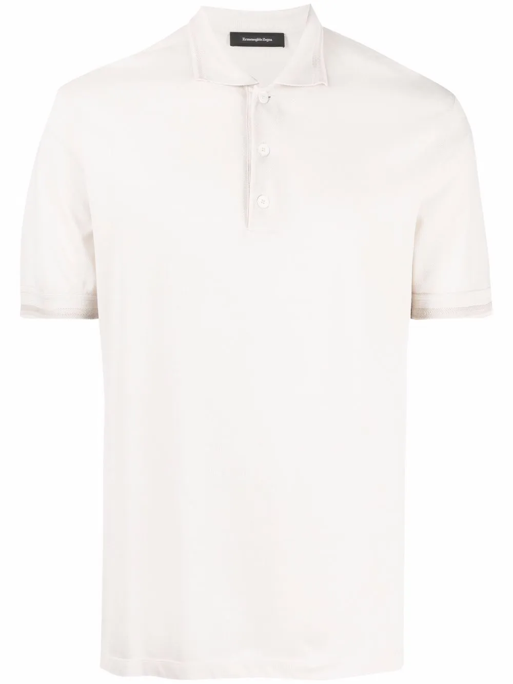 

Zegna playera tipo polo de piqué - Blanco