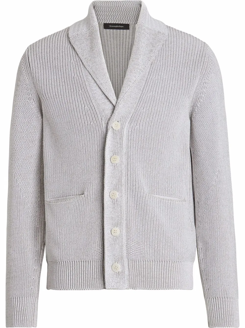 

Zegna ribbed-knit long-sleeve cardigan - Grey