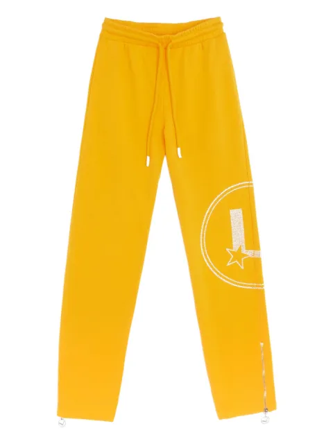 Lourdes  rhinestone zip track pants