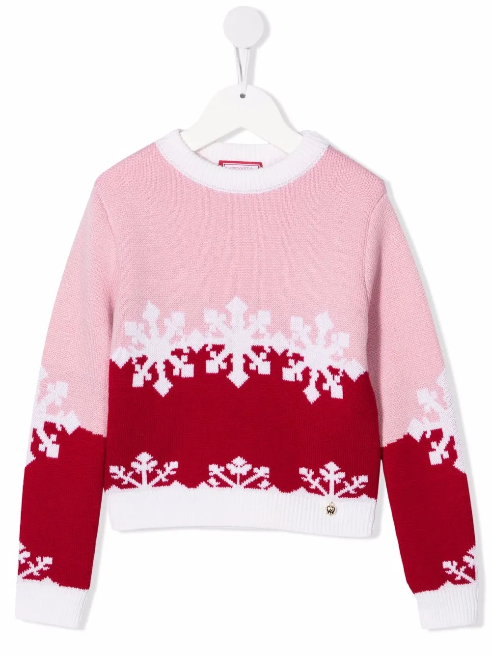 

Simonetta suéter bordado con diseño color block - Rosado