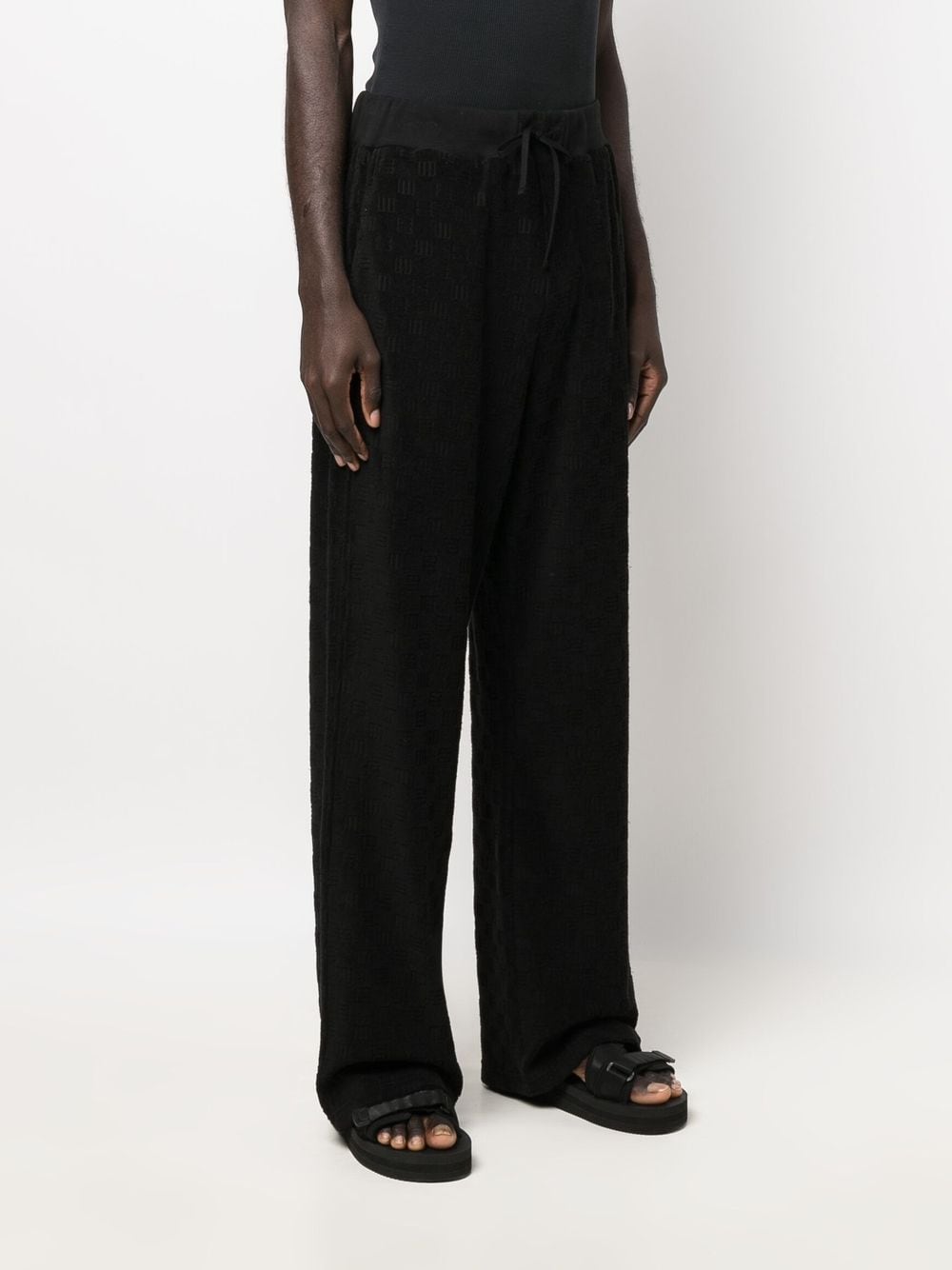 Shop Ambush Straight-leg Jacquard Track Pants In Schwarz